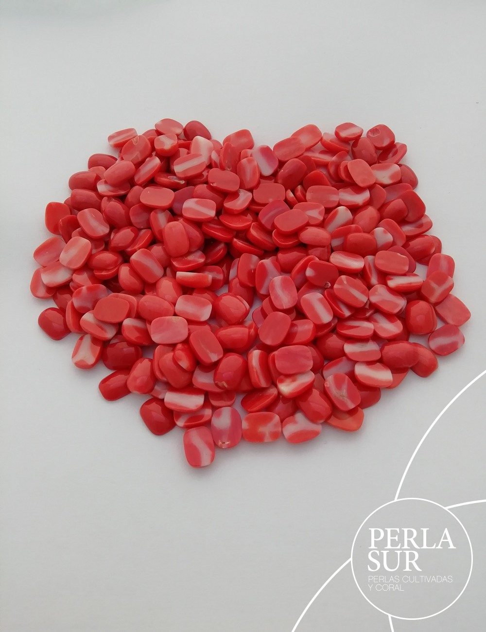 Cabujón 6x8mm antik coral japonés