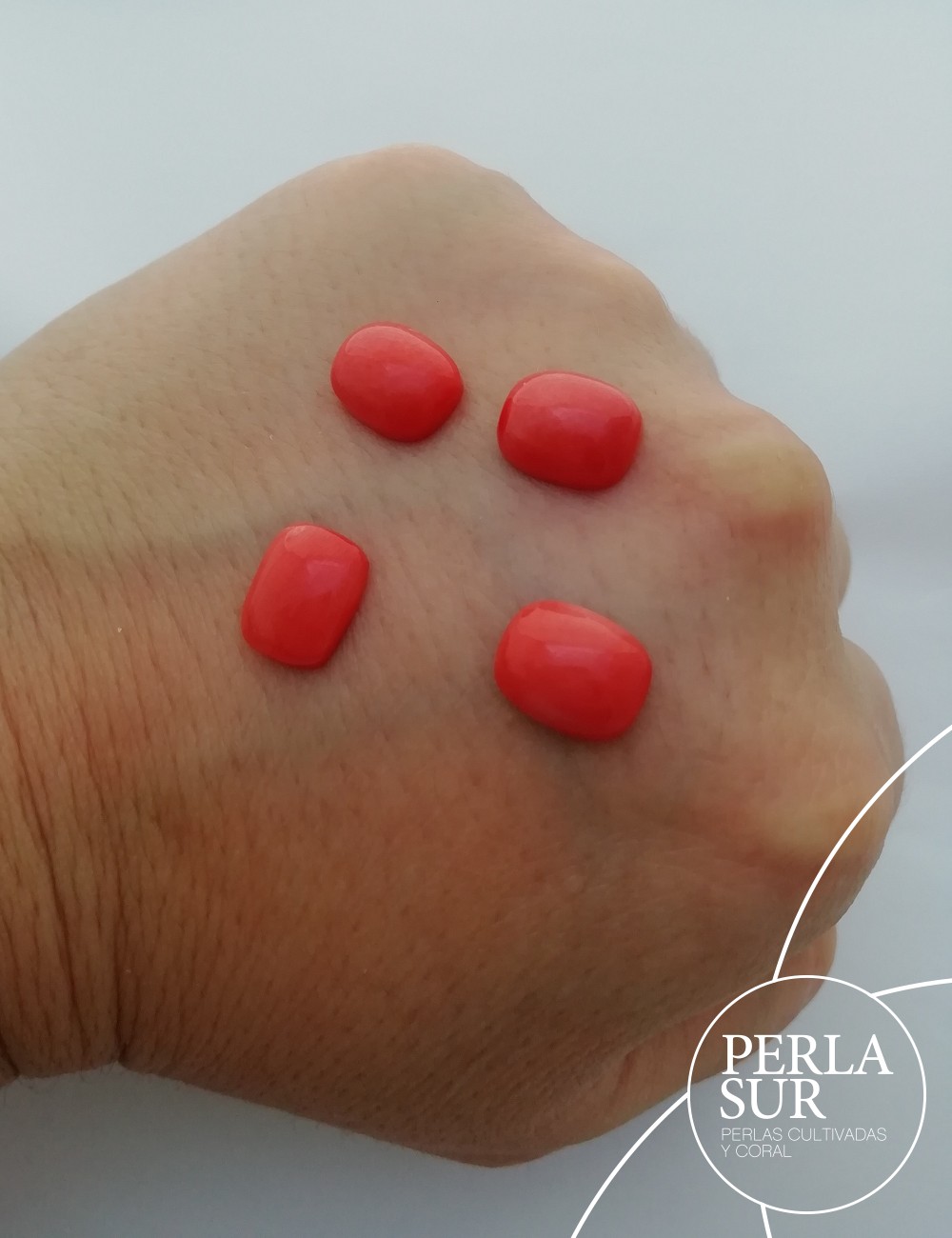 Cabujón 8x10mm antik coral japonés