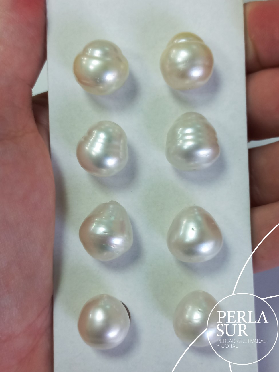 Pareja Perla Pasada 13-14mm Australiana Barroca