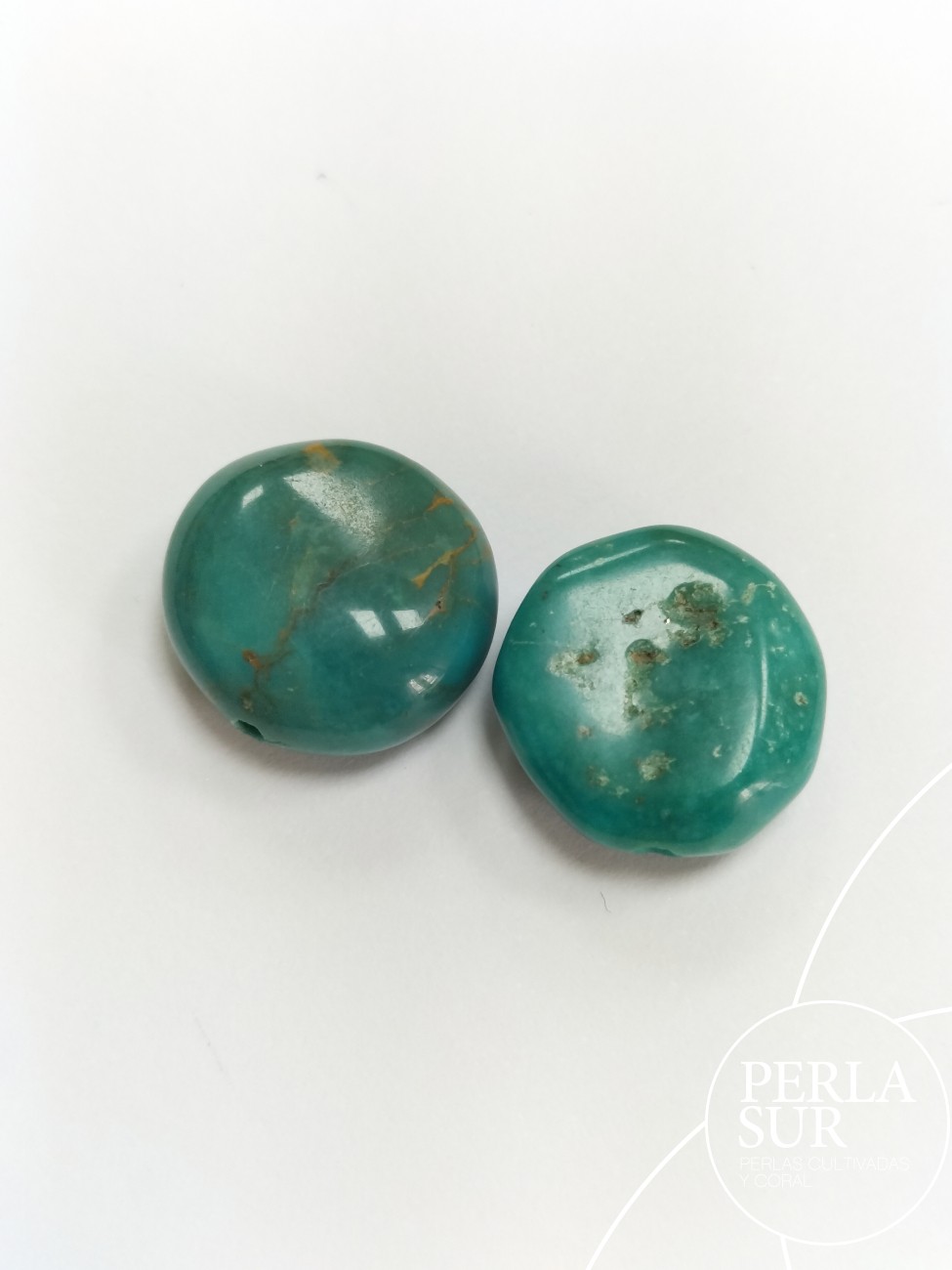 Disco 15mm pasado turquesa natural estab.