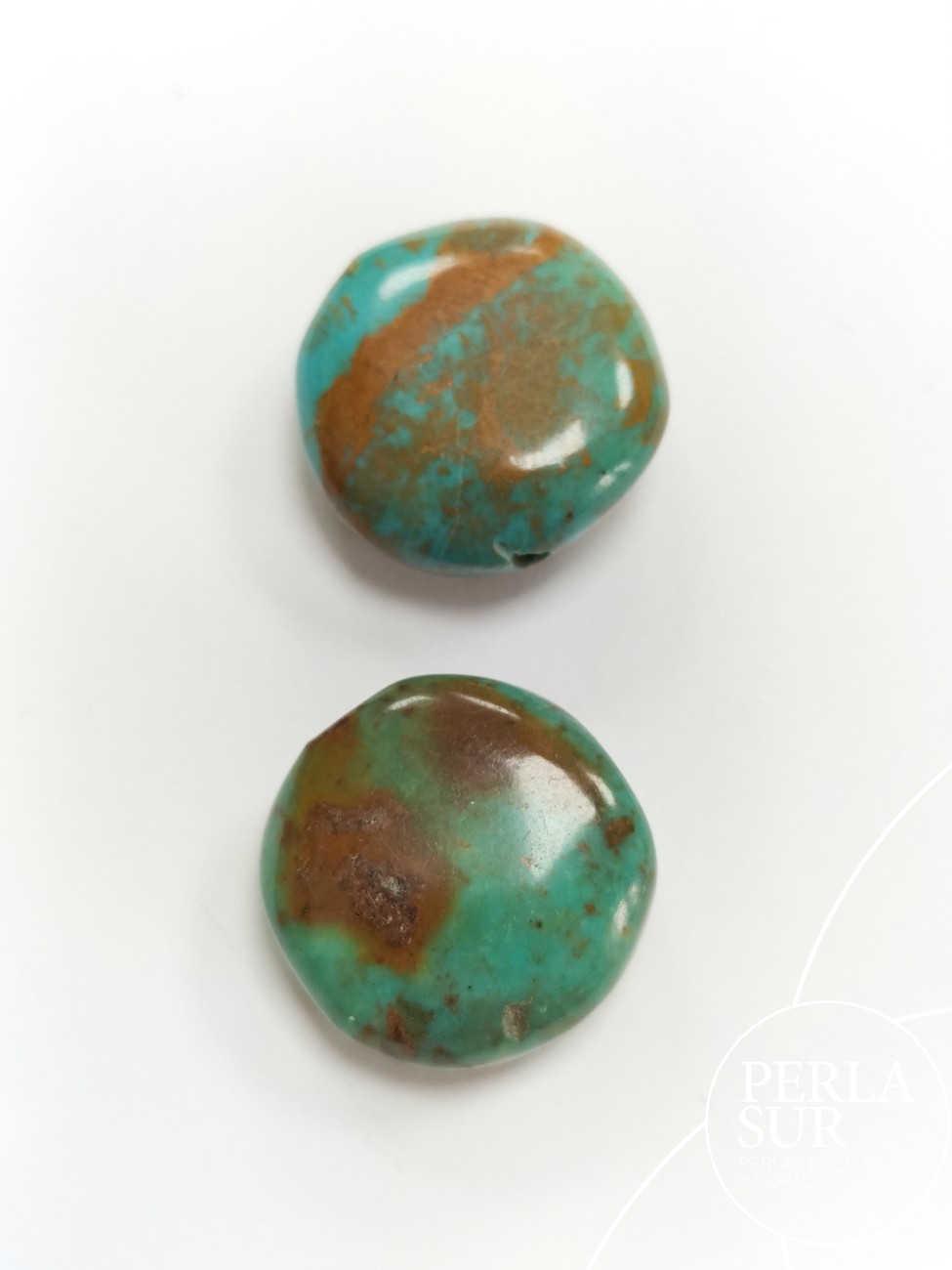 Disco 17mm pasado turquesa natural estab.