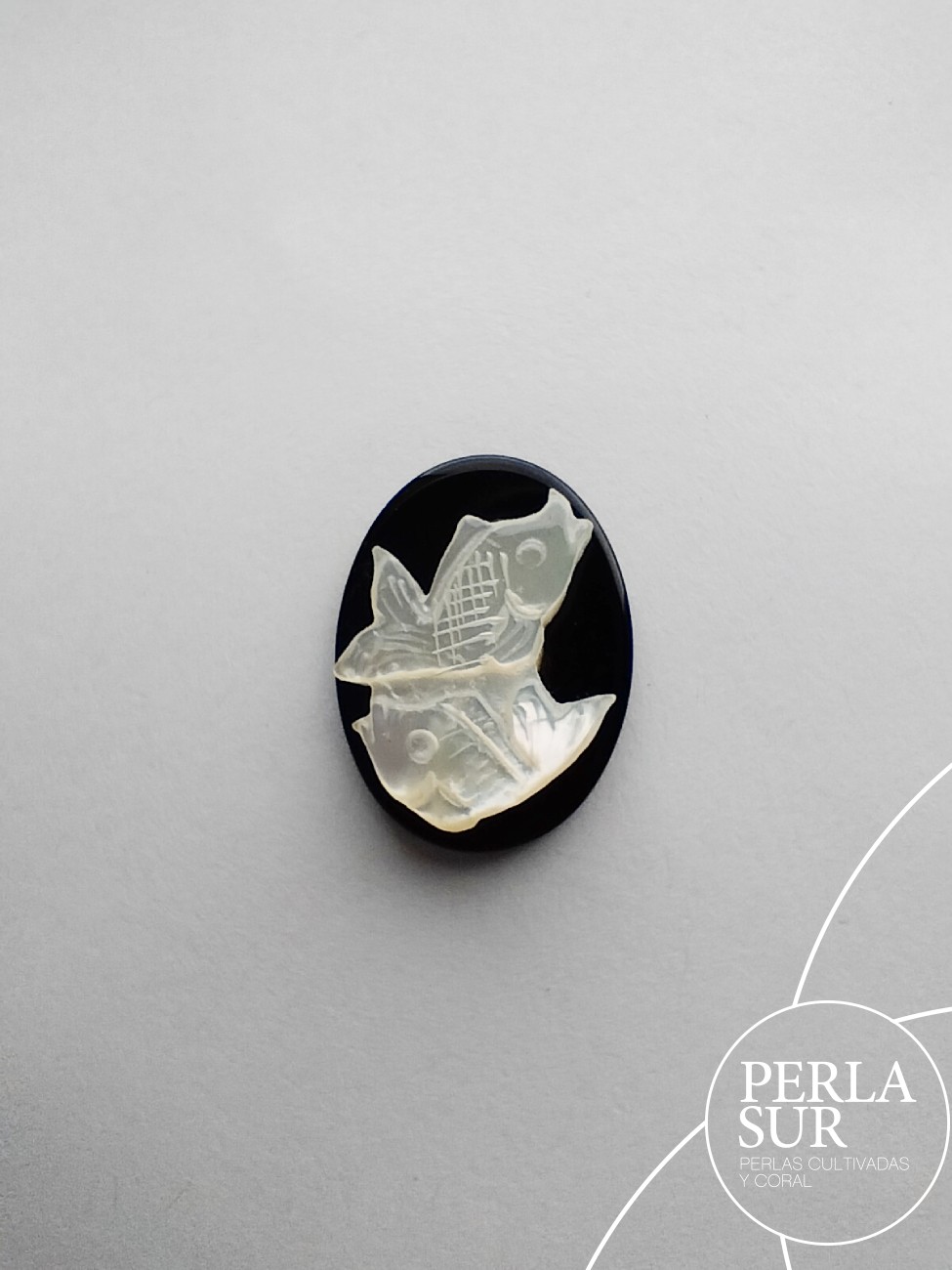 Piscis 15x20mm Ónix-Madreperla Australiana