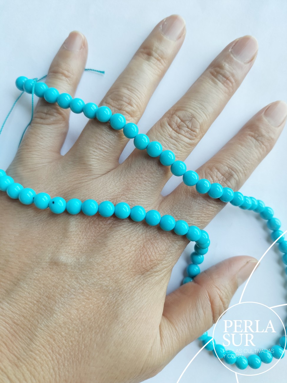Hilo bola 6mm turquesa natural