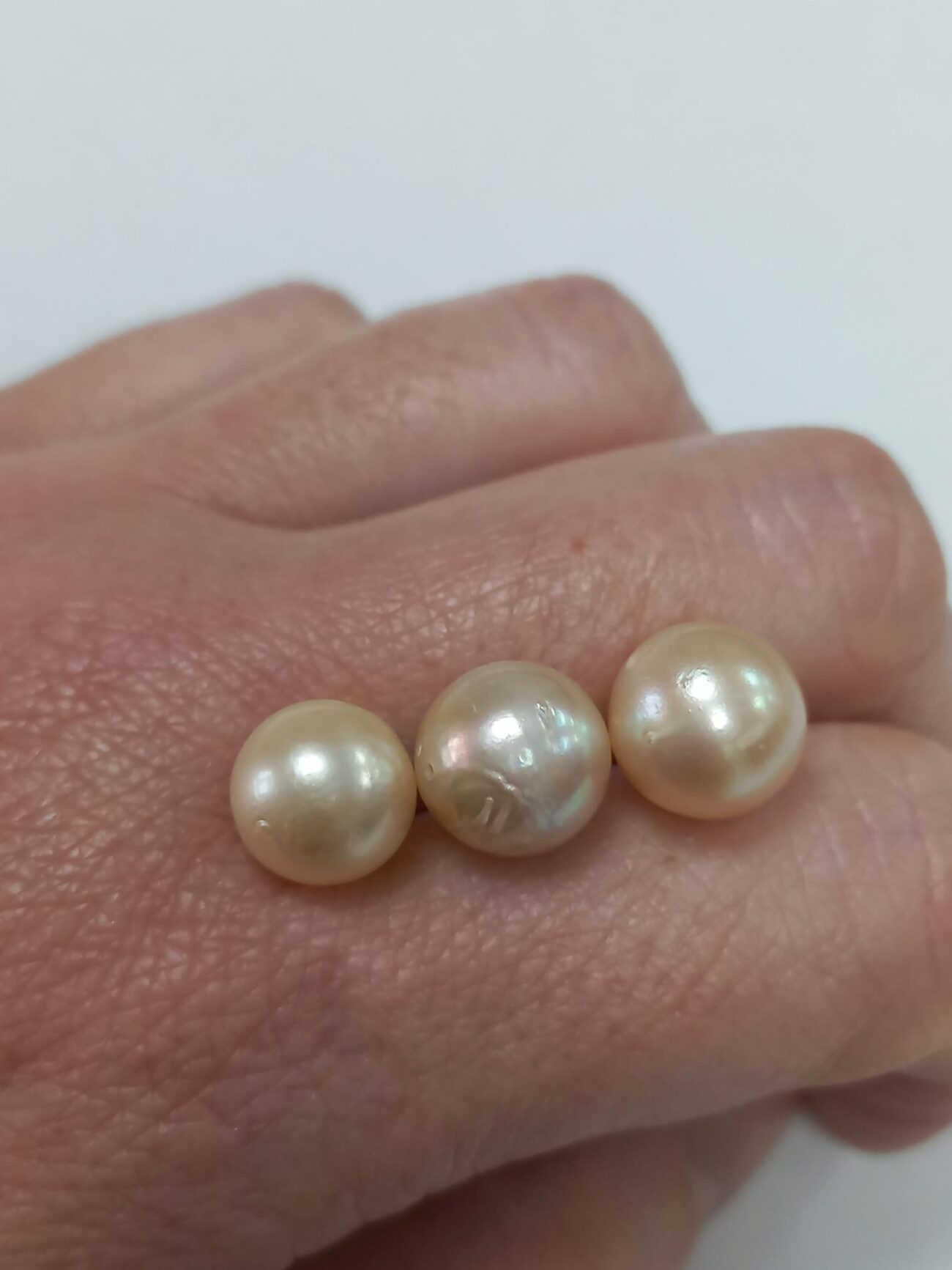 Perla Austr. pasada 10-11mm golden redonda