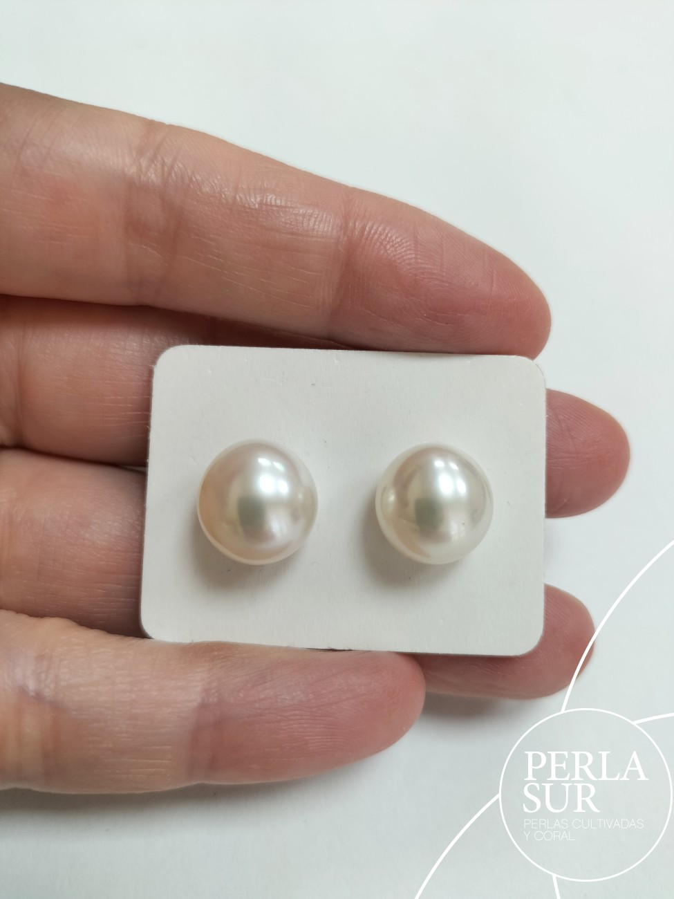 Pareja Perla 11x12mm Australiana Oval