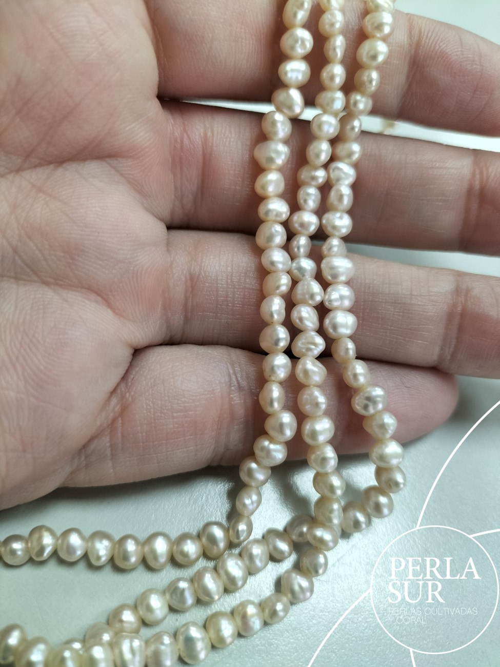 Hilo perla barroca 4mm CN (asalmonado)