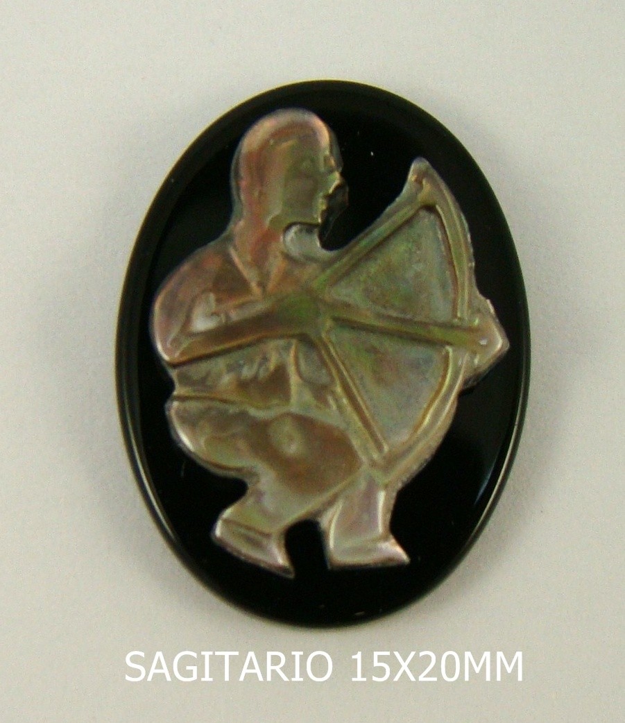 Sagitario Ónix-Madreperla 15x20mm