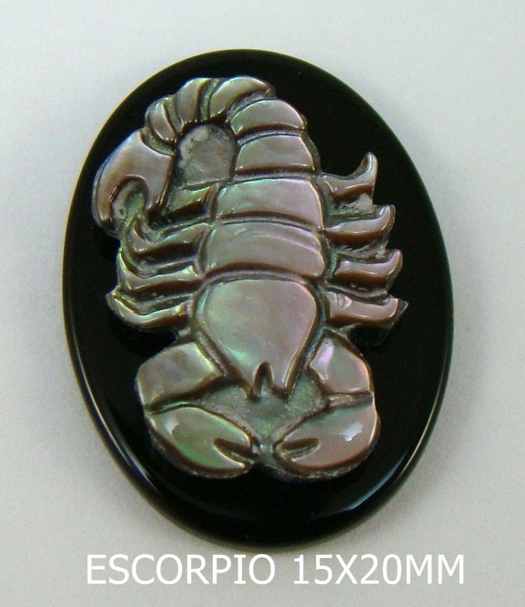 Escorpio Ónix-Madreperla 15x20mm