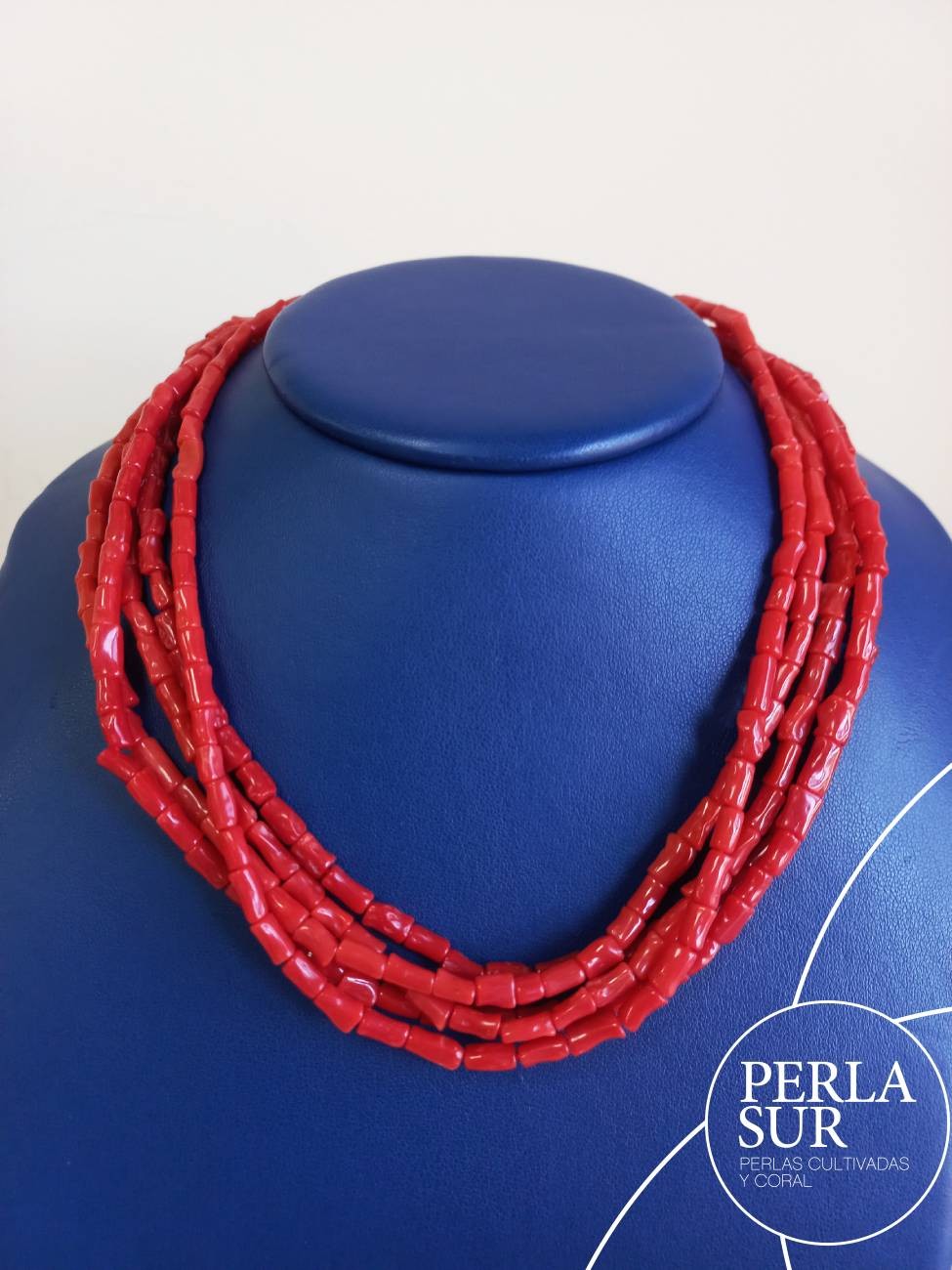 Hilo tronquitos 46cm 4x7mm coral mediterráneo