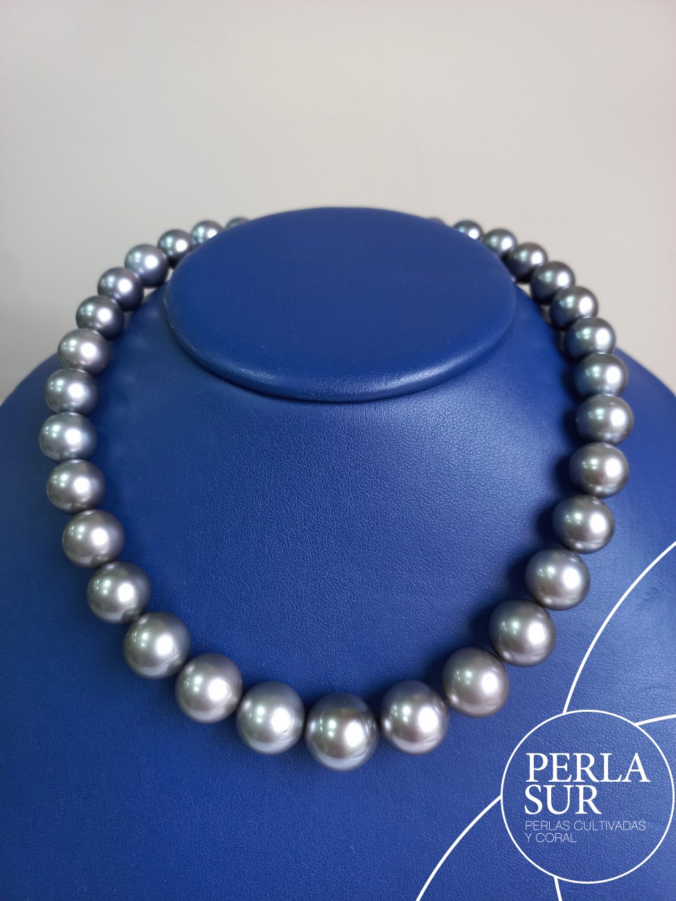 Collar Tahití R 10x14'7mm Gris Azul