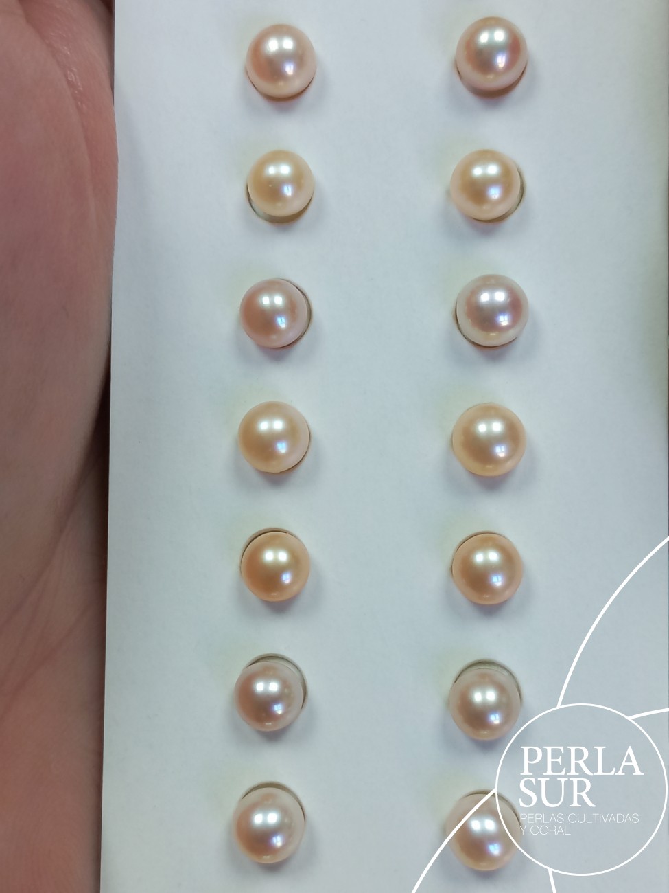 Pareja perla 1/2t 5-5'5mm Salmón (CN)