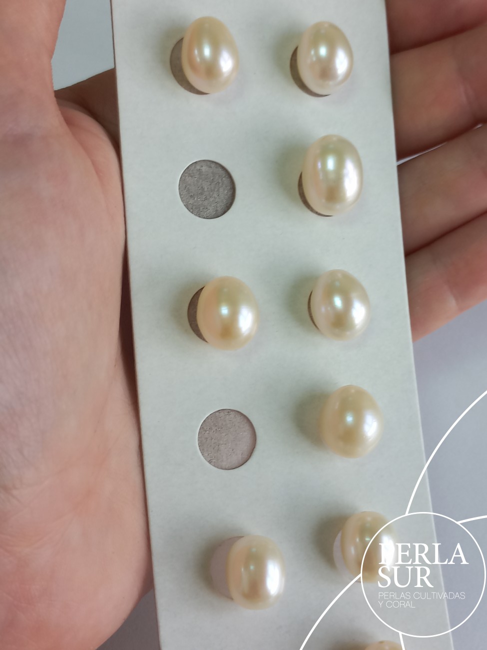 Trio Oval Crema 10-10'5mm 1/2 T. Perla C. Natural