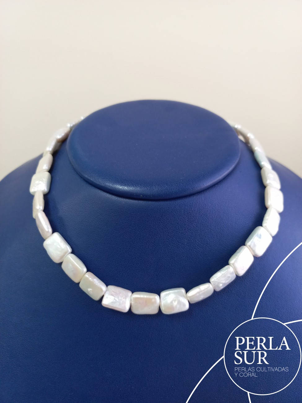 Hilo Perla 11x9mm Coin Rectangular blanca