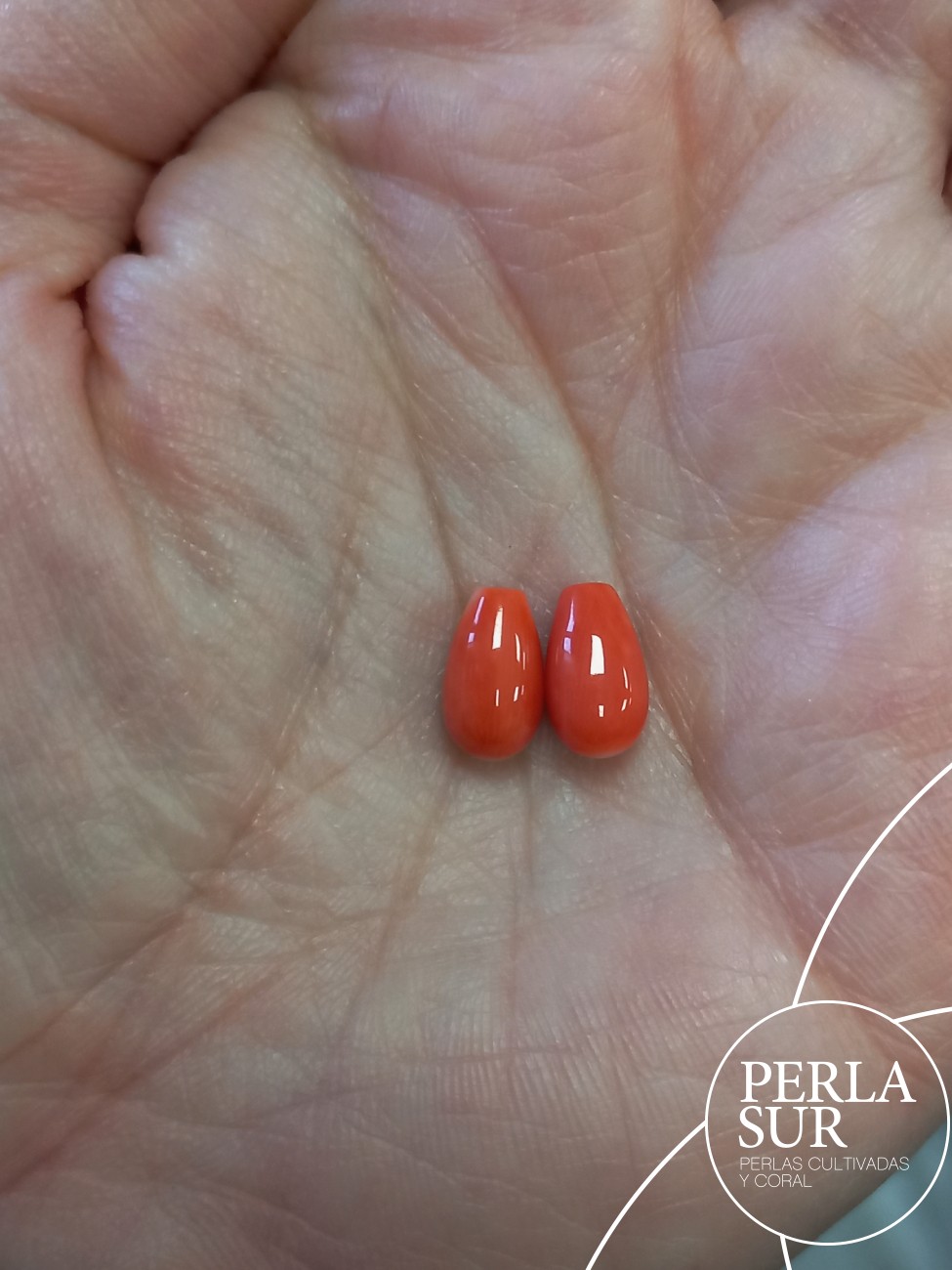 Par Perillas 6x10mm 1/2T coral Japonés