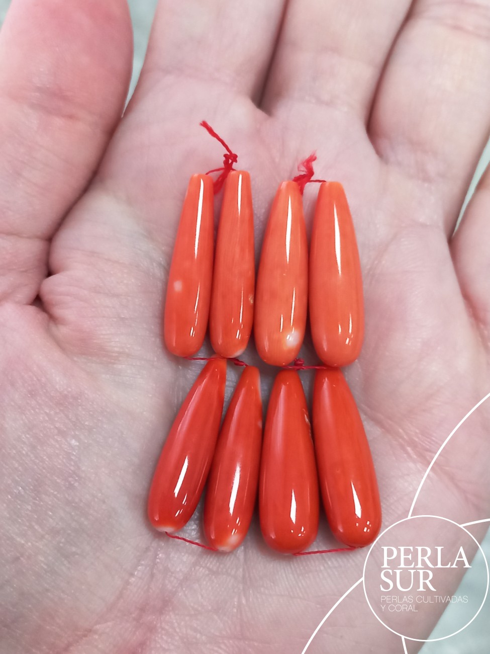 Perillas 25mm PASADAS coral japonés