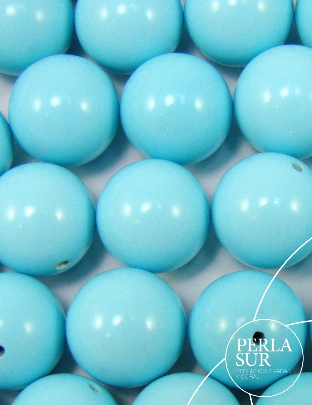 Bola 15mm 1/2T. Turquesa Reconstituída