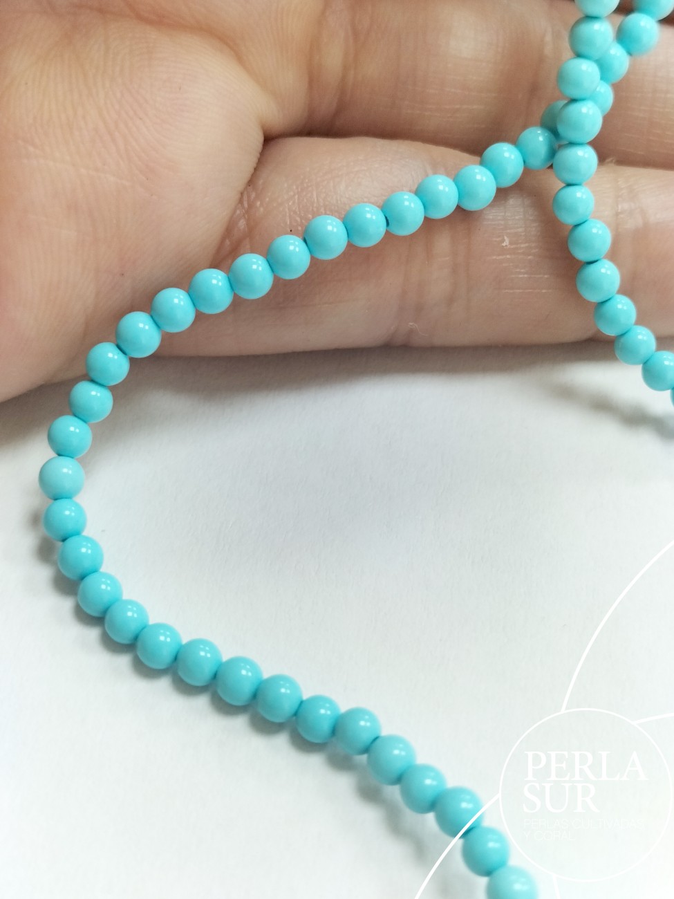 Hilo Bola 4mm Turquesa Reconstituída