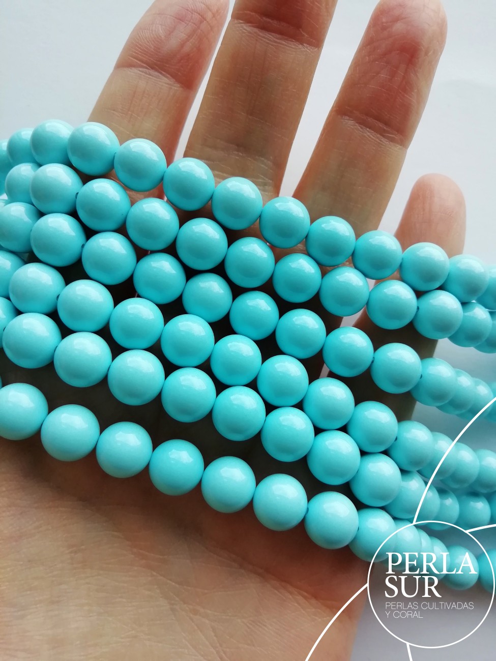 Hilo Bola 6mm Turquesa Reconstituída