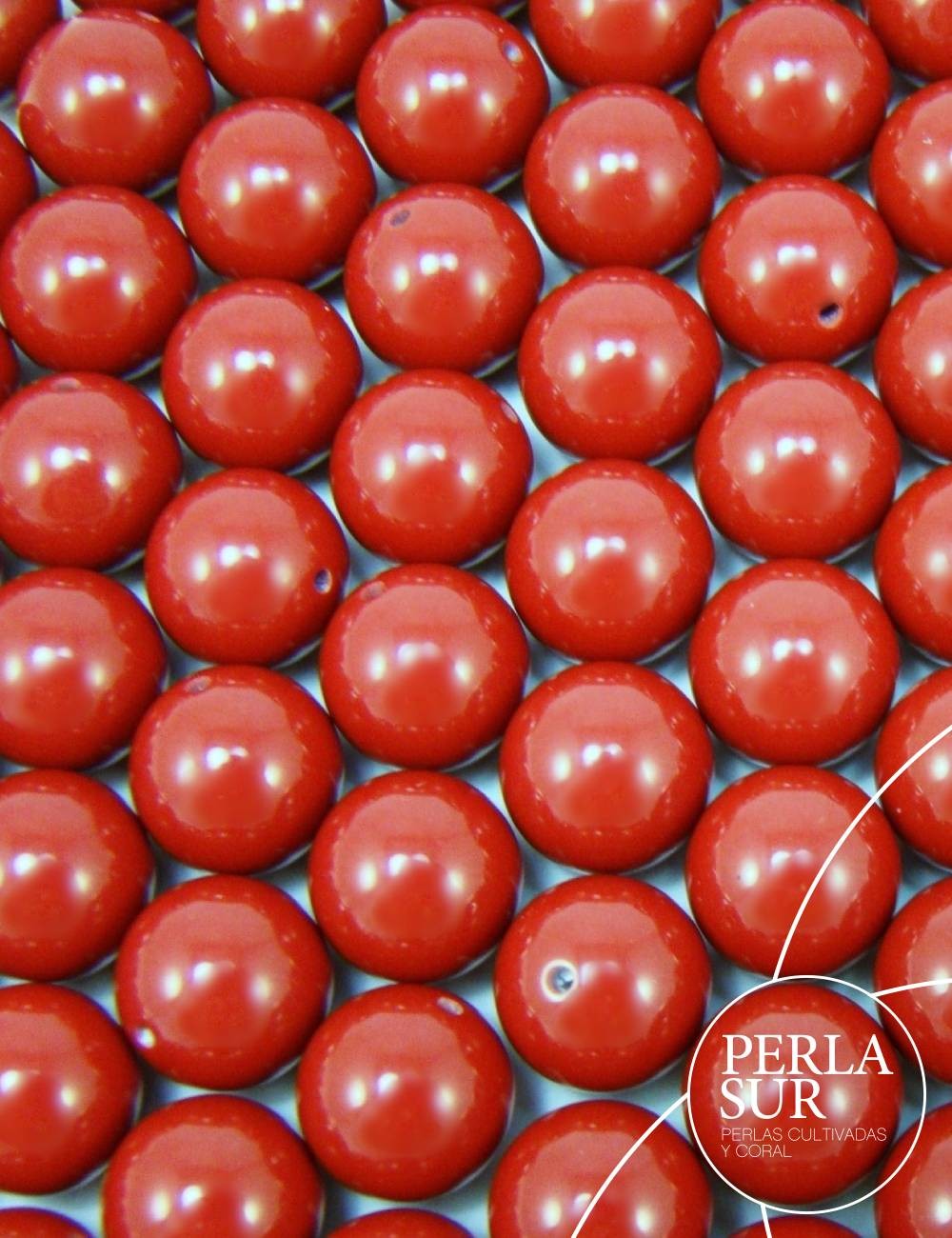 Bola 12-12'5mm pasada coral sintético (rojo)