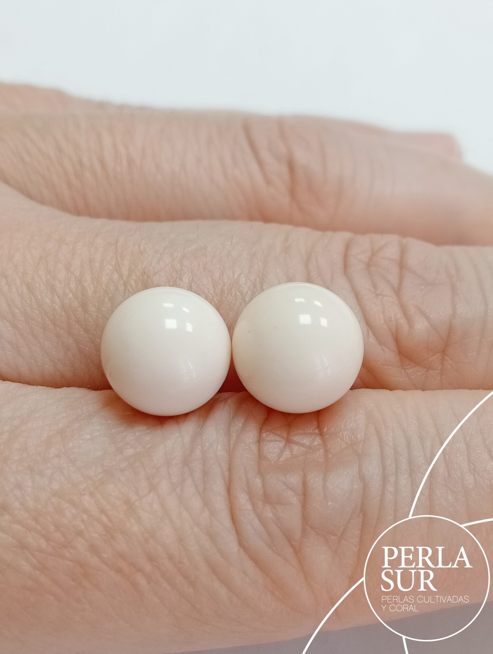 Pareja bola 10mm 1/2t coral sintético (rosa)