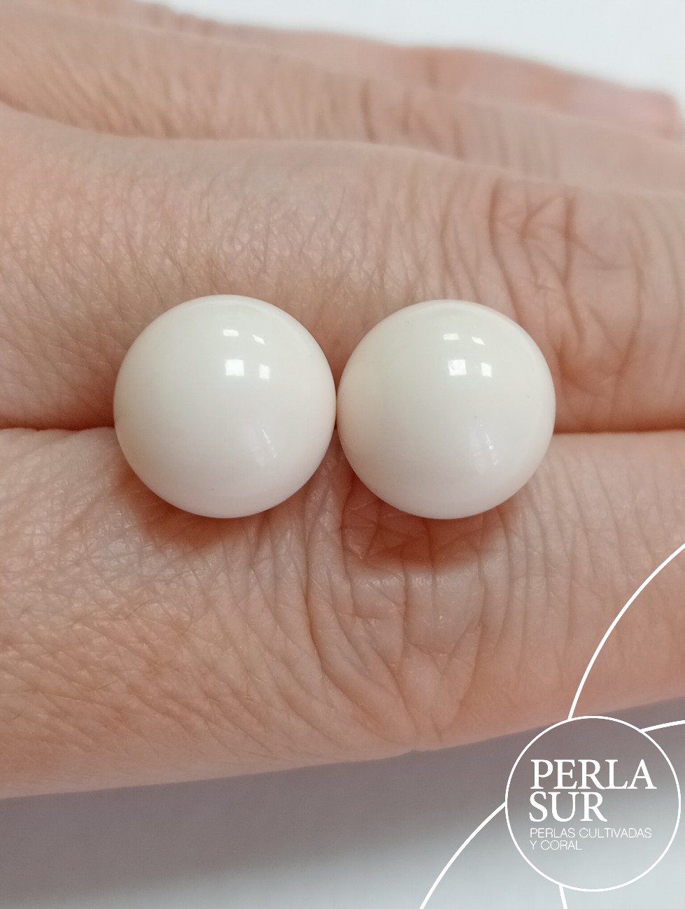 Pareja bola 12mm 1/2t coral sintético (rosa)