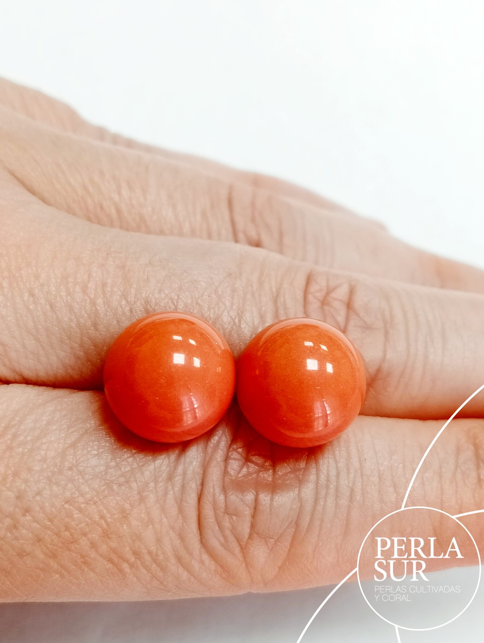 Pareja bola 12mm 1/2t coral sintético (japonés)