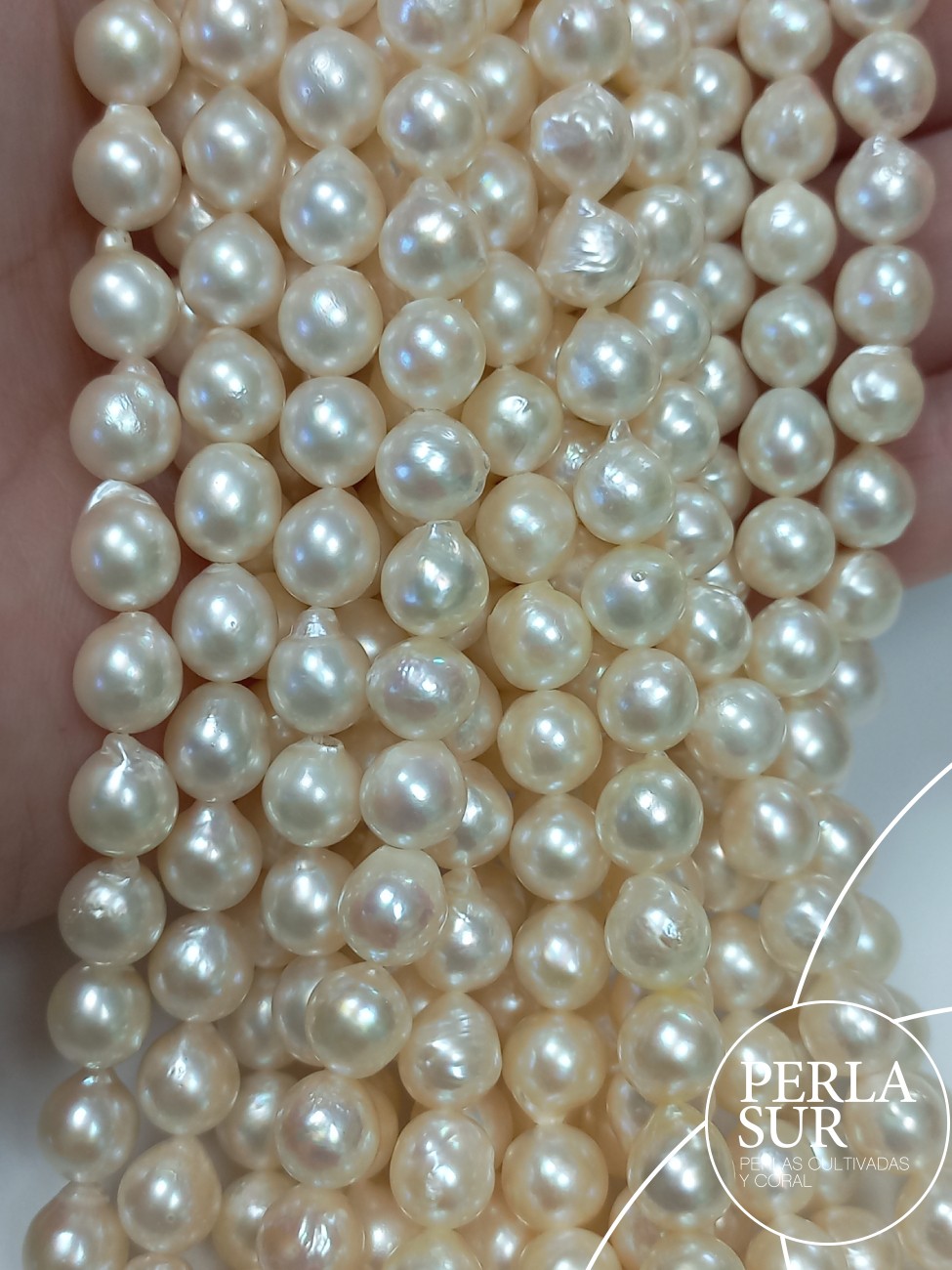 Hilo perla AKOYA 6'5-7mm semibarroco